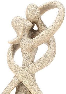 SANDSTONE KISS LOVERS STATUE ABSTRACT