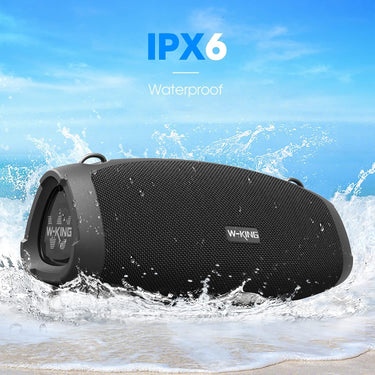 W-KING 70 W Bluetooth Speaker with Super Bass, Bluetooth 5.0, 13200 mAh Battery, IPX6 Waterproof, TF Card, Loud Crystal Clear Audio, Microphone for Outdoor, Party, Camping, Home (X10-1)